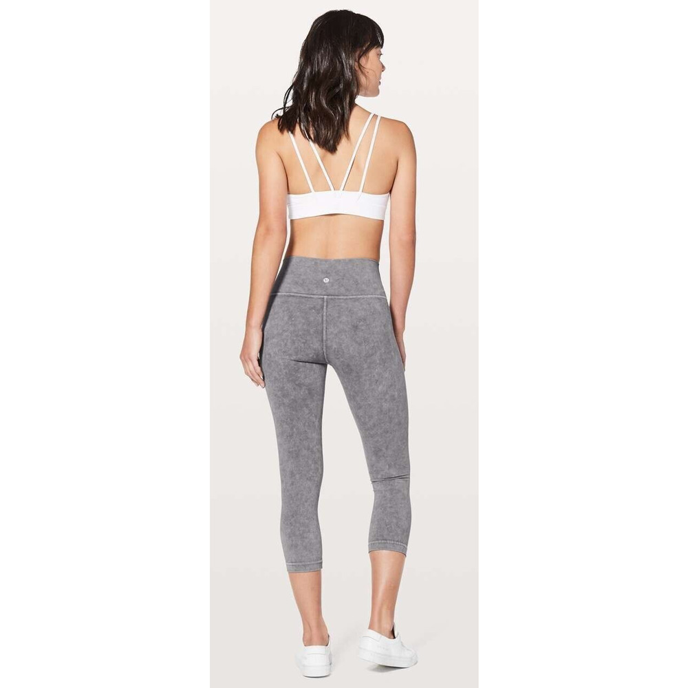 Lululemon Wunder Under Crop Hi-Rise 21" Washed Luna Women's Leggings Size 4